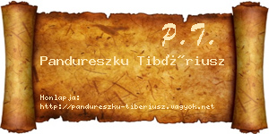 Pandureszku Tibériusz névjegykártya